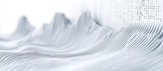 Obraz premium Layered white curved graphs on light background abstract finance and data visualization 3D illustration