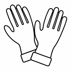 Cleaning gloves art vector illustration