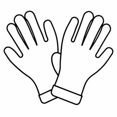 Cleaning gloves art vector illustration