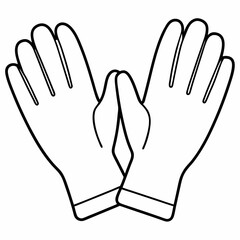 Cleaning gloves art vector illustration