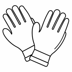 Cleaning gloves art vector illustration