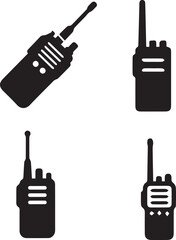 walkie talkie silhouette, walkie talkie icon, walkie talkie vector, 