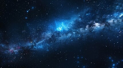 Fototapeta premium A Starry Night Sky with a Bright Nebula