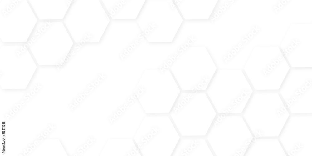 Poster abstract white hexagon concept background. seamless pattern with hexagon. hexagonal white hexagons h