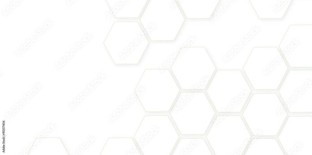 Poster abstract white hexagon concept background. seamless pattern with hexagon. hexagonal white hexagons h