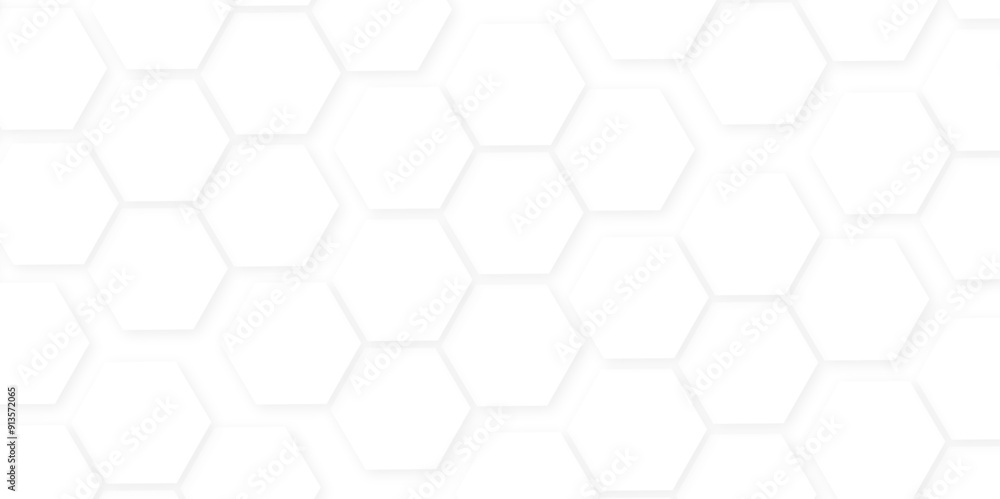 Poster abstract white hexagon concept background. seamless pattern with hexagon. hexagonal white hexagons h