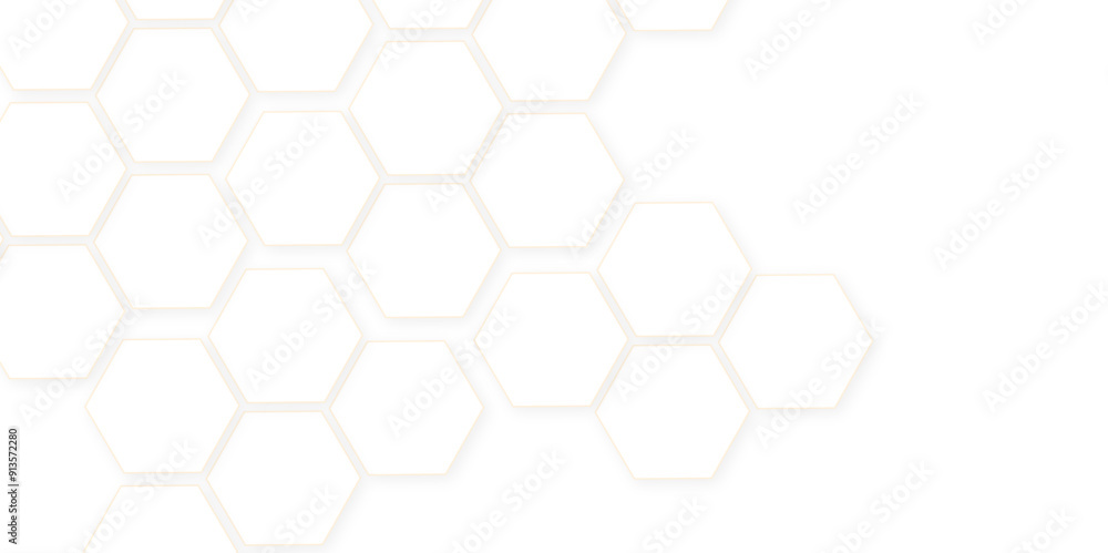 Poster abstract white hexagon concept background. seamless pattern with hexagon. hexagonal white hexagons h