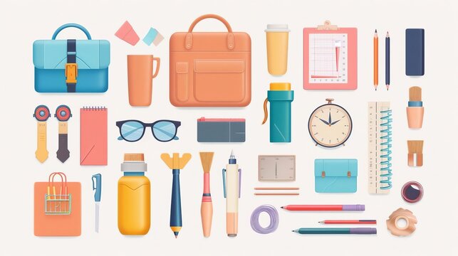 Designing metal accessories, sketching and prototyping, flat design illustration