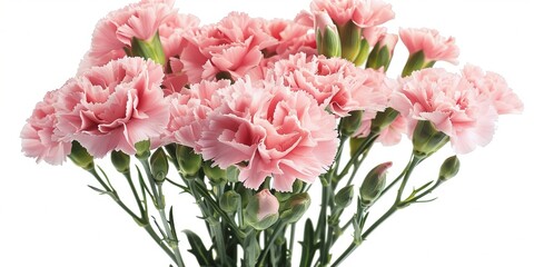  bouquet of beautiful pink carnations 