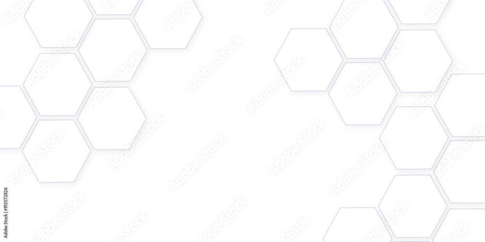 Poster abstract white hexagon concept background. seamless pattern with hexagon. hexagonal white hexagons h