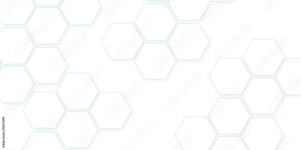 Poster abstract white hexagon concept background. seamless pattern with hexagon. hexagonal white hexagons h