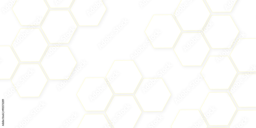 Aufkleber abstract white hexagon concept background. seamless pattern with hexagon. hexagonal white hexagons h