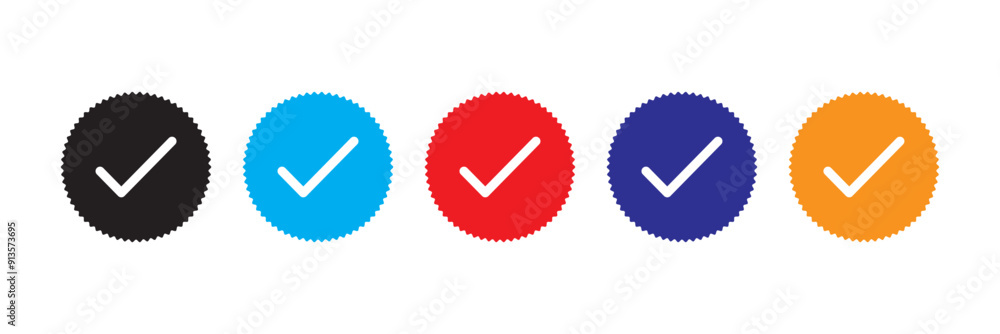 Poster checkmark vector, checkmark icon set, approved symbol, checked checkbox mark, checkmark set, editabl