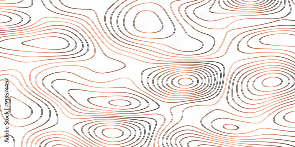 Poster abstract design with seamless pattern with lines topographic map. geographic mountain relief. retro 