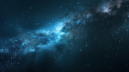 Fototapeta premium A Swirling Nebula with Scattered Stars in a Dark Cosmic Sky