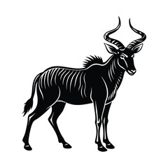 Hartebeest Silhouette Vector