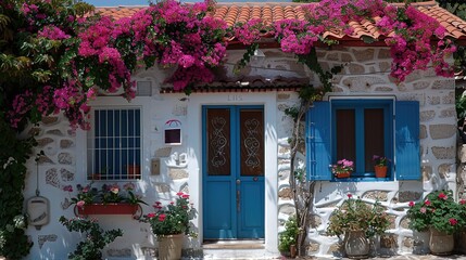 Sunset Over Santorini: A Journey Through White-washed Homes and Serene Landscapes