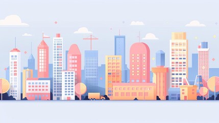 Urban factory district, hightech operations, flat design illustration