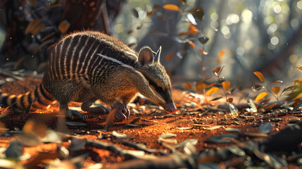 Obraz premium Bandicoot in Autumn Forest.