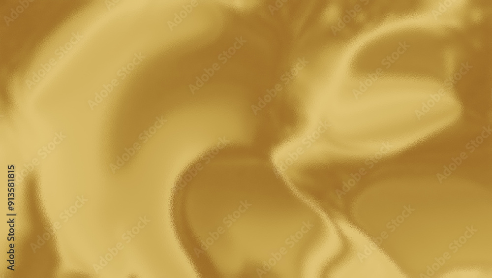 Wall mural an abstract metallic golden texture with a smooth, fluid appearance. the image features warm, reflec