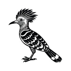 Hoopoe Bird Silhouette Vector