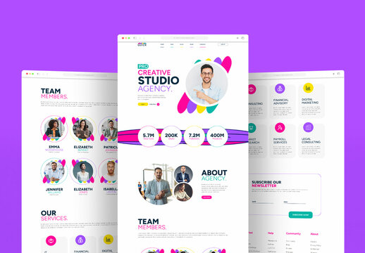 Studio Landing Page UI Template