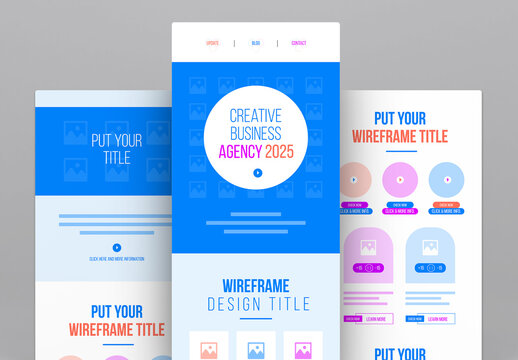 Website Wireframe Layout Kit