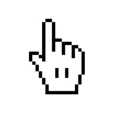 Finger Tap Cursor Pixel Icon