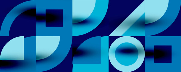 Neo memphis geometric pattern with circles, squares. Pop art abstract background for covers, banners, flyers and posters and other templates