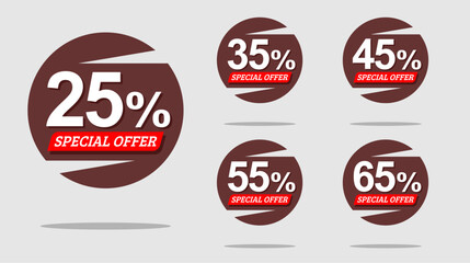 Obraz premium Sale tags banners. Vector illustration. Set of discount labels. Special offer.