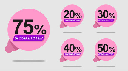 Sale tags banners. Vector illustration. Set of discount labels. Special offer.