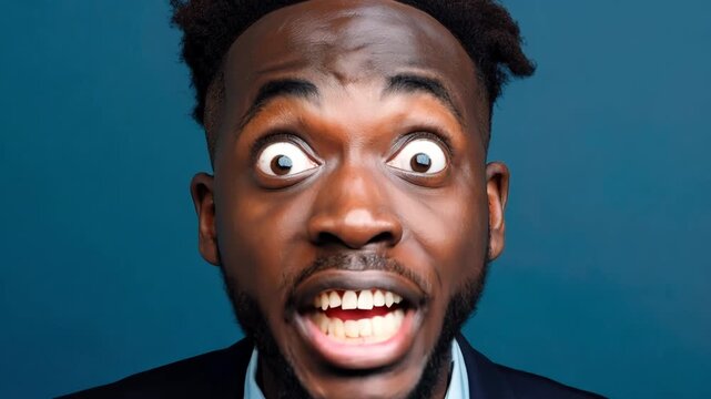 Surprised Man with Wide Eyes