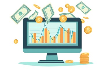 Illustration of Business profit design,