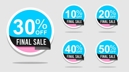 Sale tags banners. Vector illustration. Set of discount labels. Special offer.