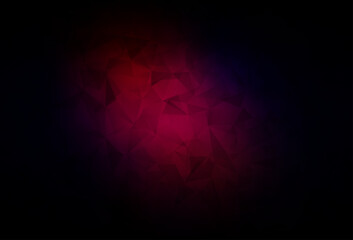 Dark Pink, Red vector polygon abstract backdrop.