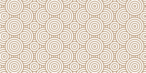 Vector overlapping Pattern Minimal diamond geometric gold color spiral line waves abstract wave line. seamless golden tile stripe overlap creative retro circle line fabric pattern white background.