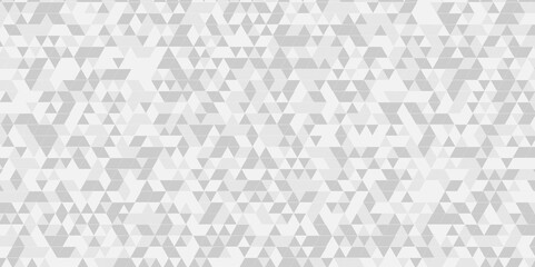Minimal vector geometric seamless technology gray and white diamond triangle background. Abstract digital grid light pattern white Polygon Mosaic triangle business and corporate background.