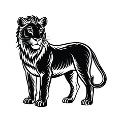 Lioness Silhouette Vector