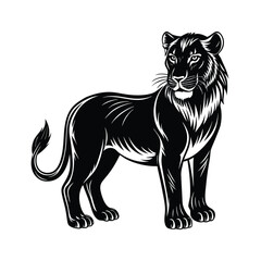 Lioness Silhouette Vector