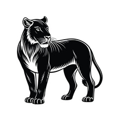 Lioness Silhouette Vector