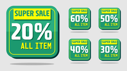 Sale tags banners. Vector illustration. Set of discount labels. Special offer.