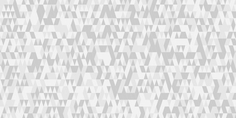 Minimal vector geometric seamless technology gray and white diamond triangle background. Abstract digital grid light pattern white Polygon Mosaic triangle business and corporate background.