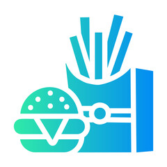 french fries Gradient icon