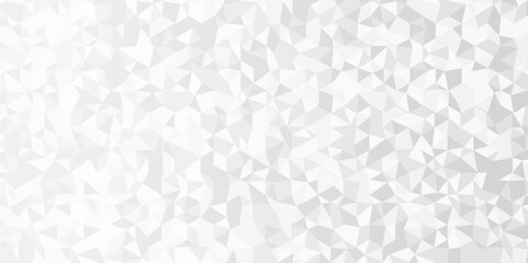 Vector geometric seamless technology gray and white diamond triangle background. Abstract digital grid light pattern white Polygon Mosaic triangle business and corporate background.