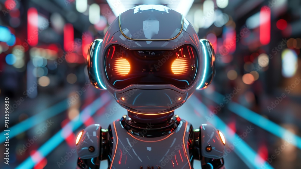 Poster cartoon 3d ai chatgpt system providing educational resources and tutorials