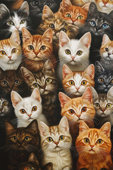 Fototapeta premium cat art painting