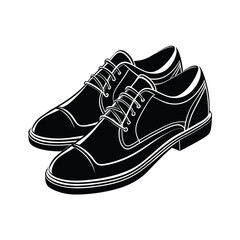 Man Shoes Silhouette Vector