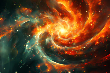 Obraz premium Design a photorealistic scene of a painting featuring stunning composition and imaginative