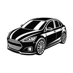 Modern Car Silhouette Vector