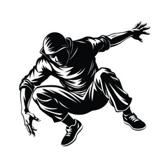 Parkour Silhouette Vector